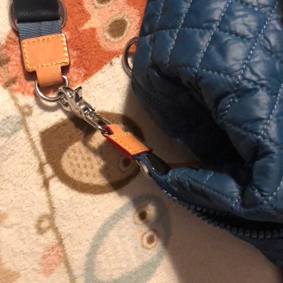 MZ Wallace Quilted Purse Bag Blue - Picture 9 of 10